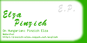 elza pinzich business card